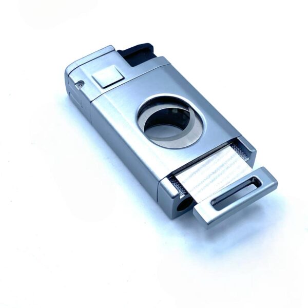 Accendino con tagliasigari argento